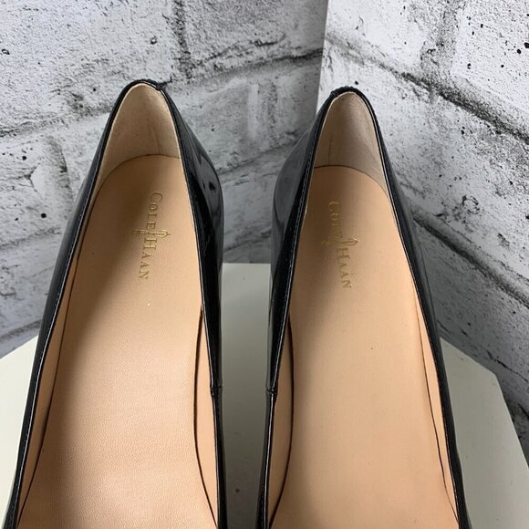 Cole Haan Black Patent Leather Platform High Heel Pumps - Picture 5 of 9